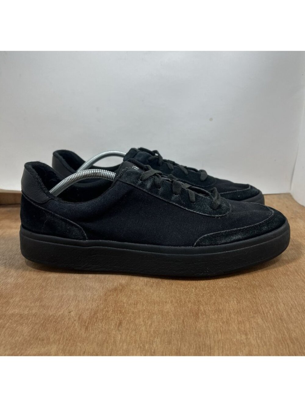 Kizik Prague Mens Size12 Canvas Handsfree Shoes Sneakers Black
